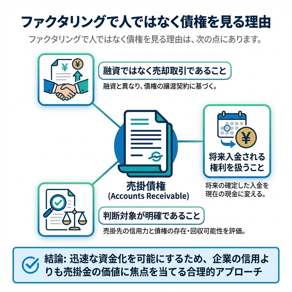 なぜ人ではなく債権を見るのか