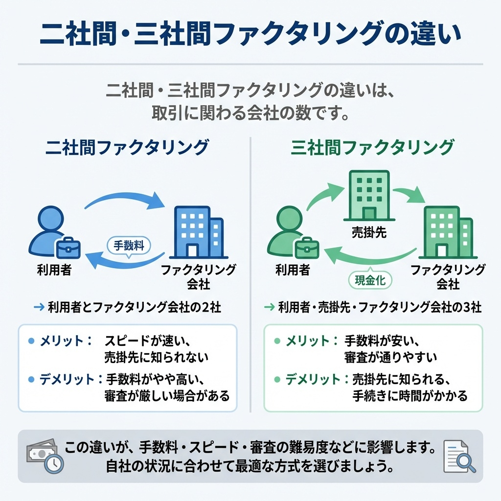 ２社間 ３社間 ファクタリング